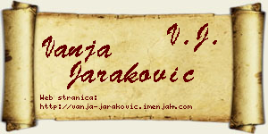 Vanja Jaraković vizit kartica